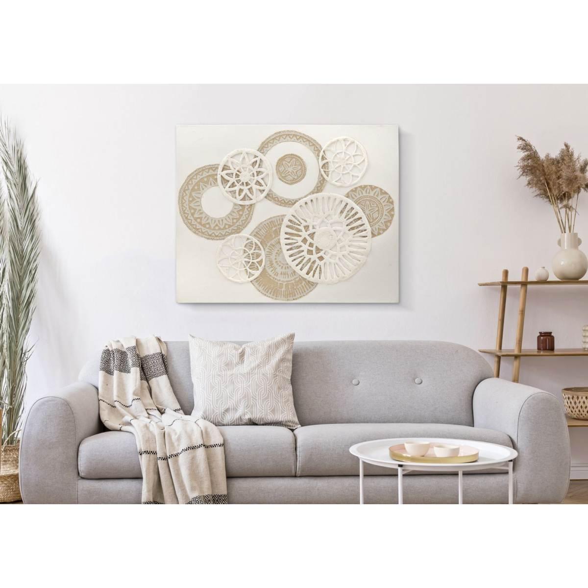 Quadro dipinto tela icer 80 x 2,8 x 100 cm