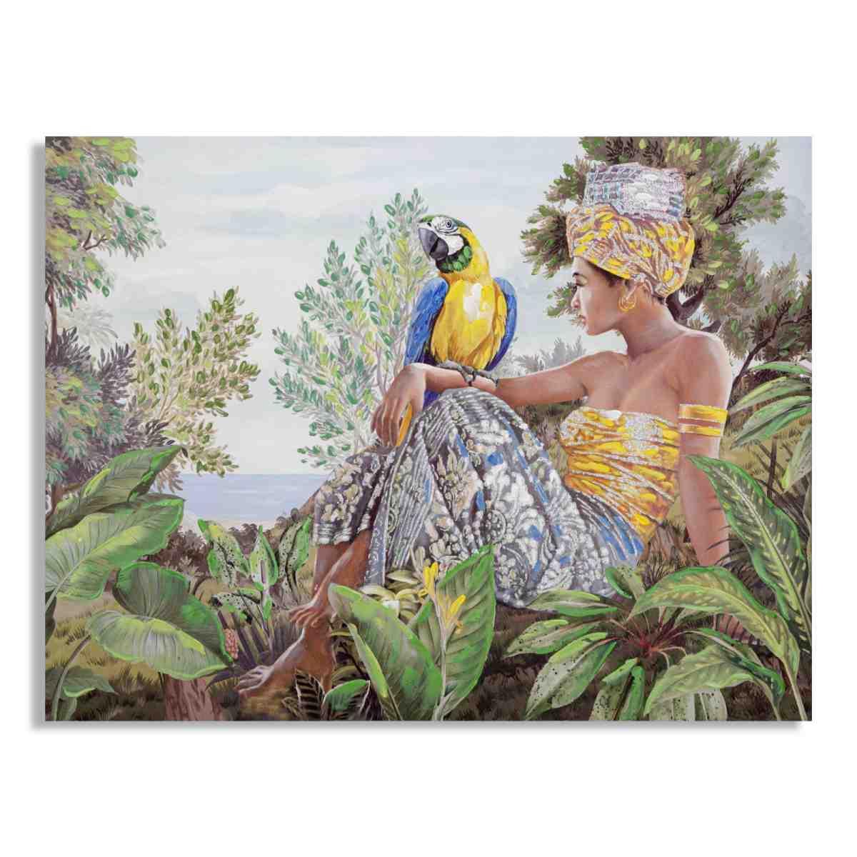 Quadro dipinto tela kenda orizzontale 120 x 3 x 90 cm