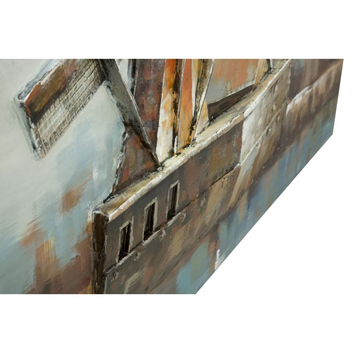 Quadro dipinto tela mulino vento 120 x 3,7 x 80 cm