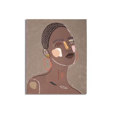 Quadro dipinto tela tribal mod 80 x 2,8 x 100 cm