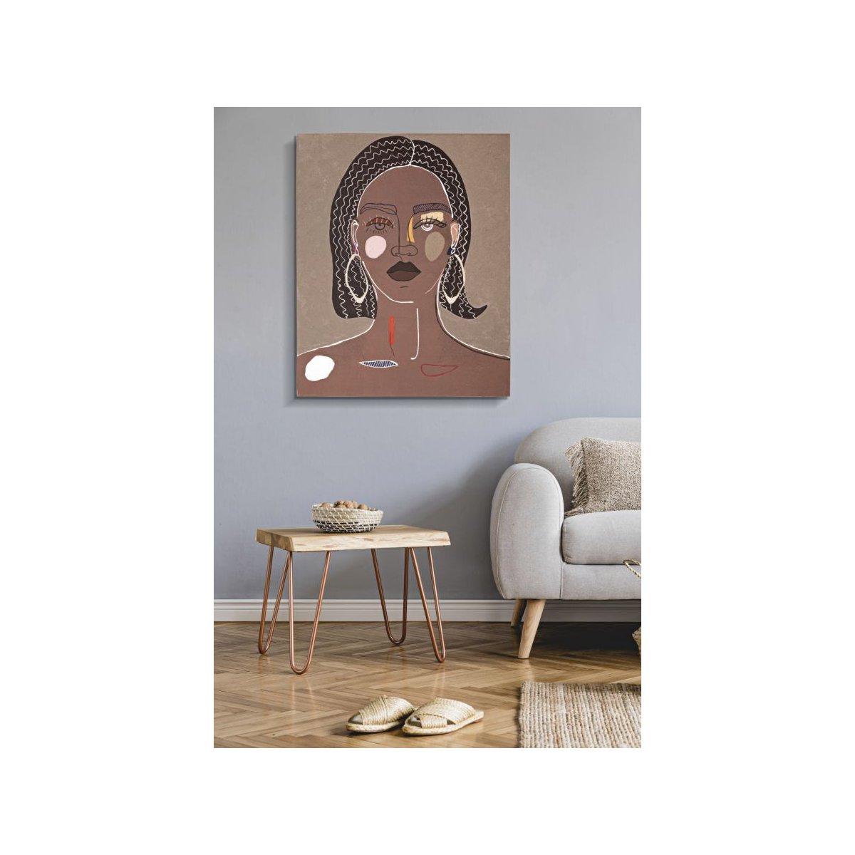 Quadro dipinto tela tribal mod 80 x 2,8 x 100 cm