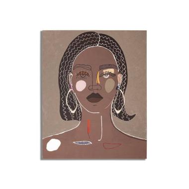 Quadro dipinto tela tribal mod 80 x 2,8 x 100 cm