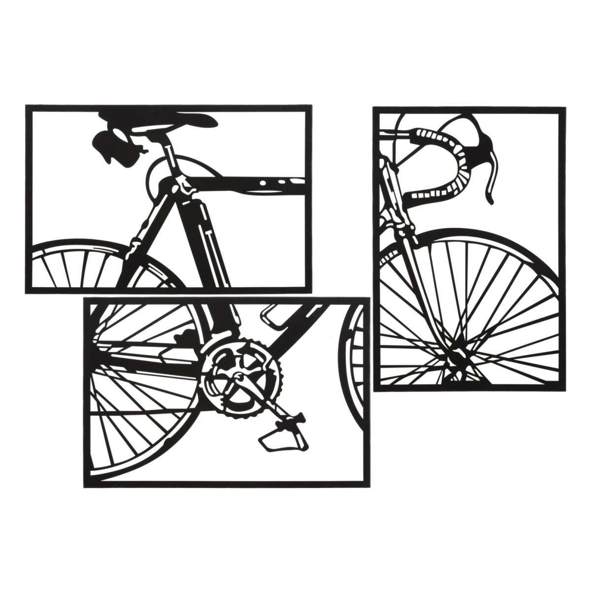 Quadro pannello da muro bike singolo Set 3 pz