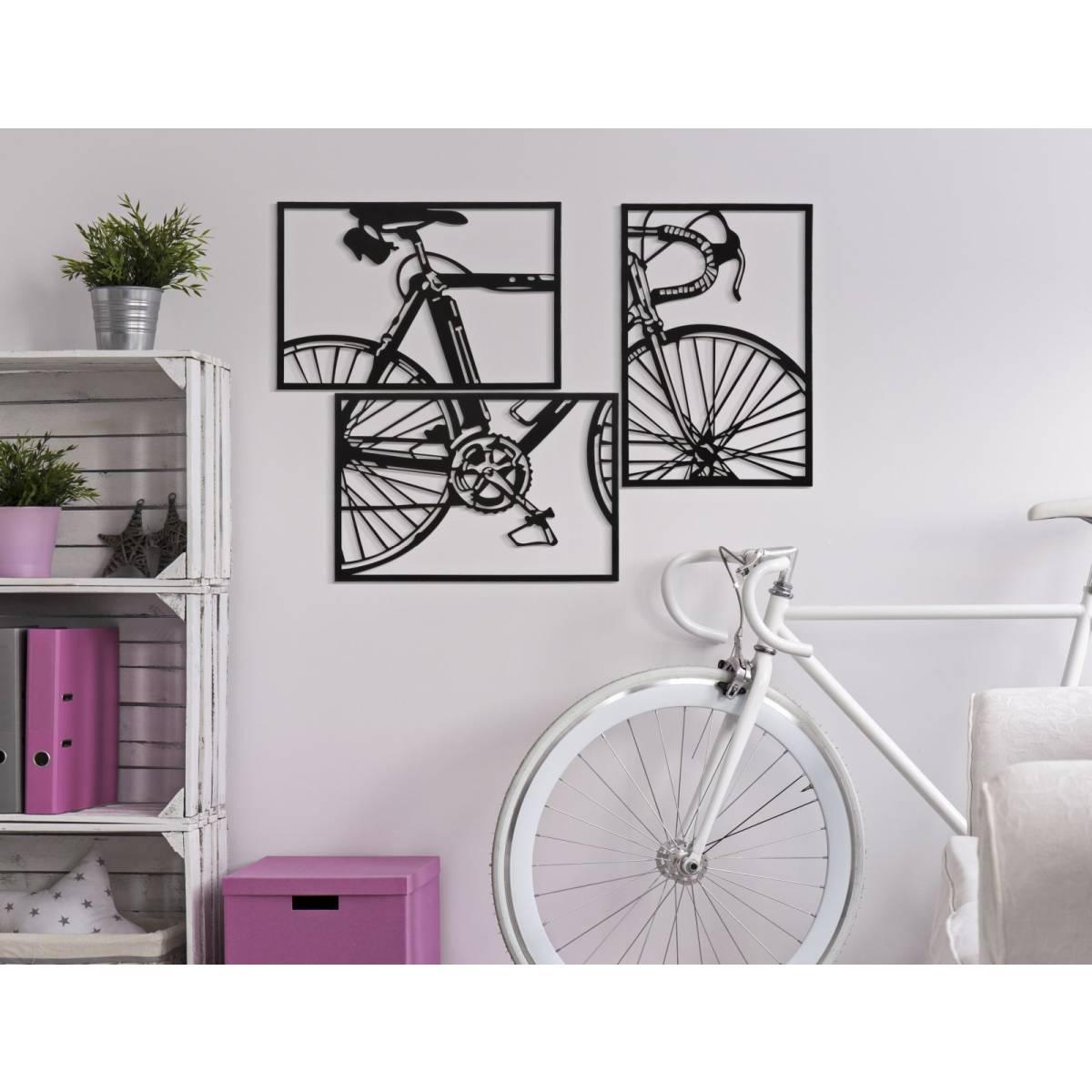 Quadro pannello da muro bike singolo Set 3 pz
