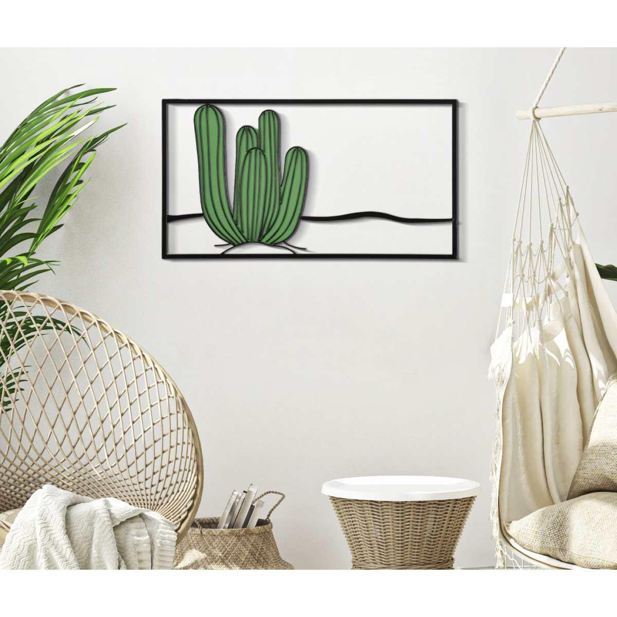 Quadro pannello da muro cactus 60 x 1,3 x 33 cm