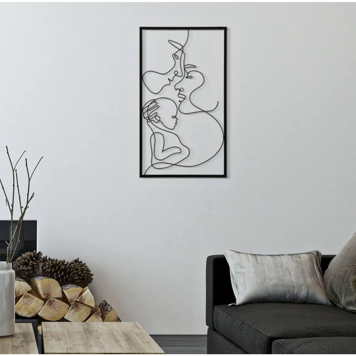 Quadro pannello da muro family 40 x 1,3 x 70 cm