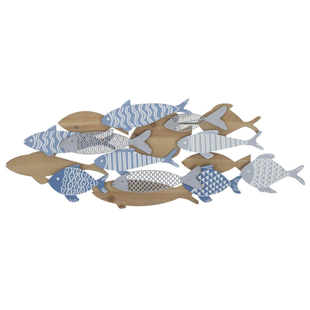 Quadro pannello da muro fish sea 91 x 3 x 33,5 cm