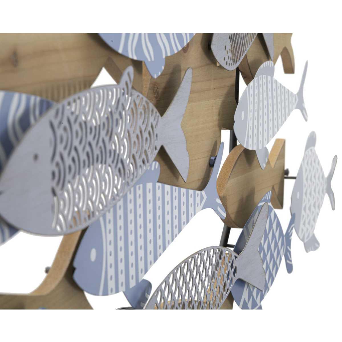 Quadro pannello da muro fish sea 91 x 3 x 33,5 cm