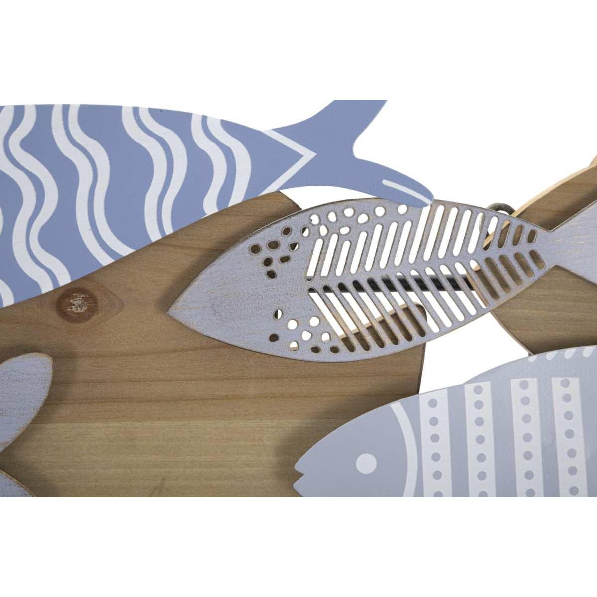 Quadro pannello da muro fish sea 91 x 3 x 33,5 cm