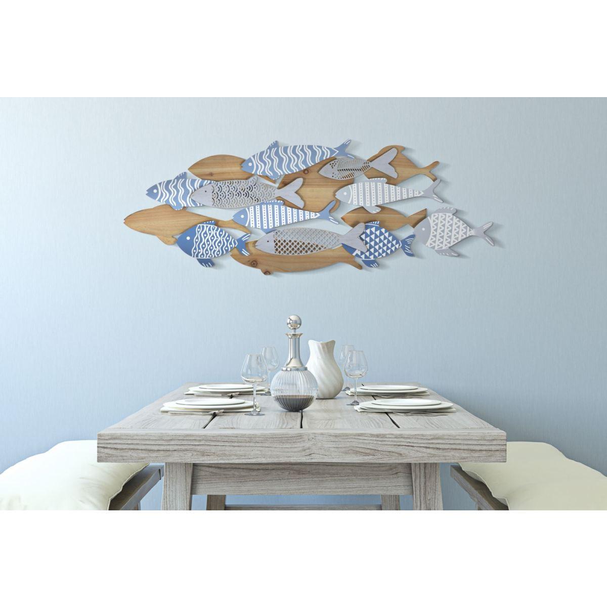 Quadro pannello da muro fish sea 91 x 3 x 33,5 cm