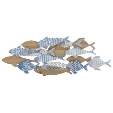 Quadro pannello da muro fish sea 91 x 3 x 33,5 cm
