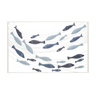 Quadro pannello da muro pesci 96,5 x 1,5 x 61 cm