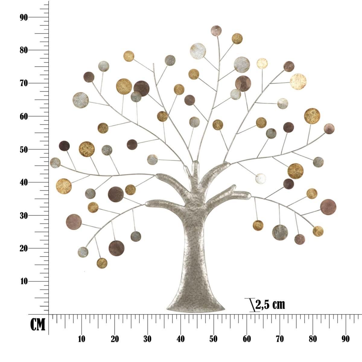 Quadro pannello tree 88 x 2,5 x 88 cm