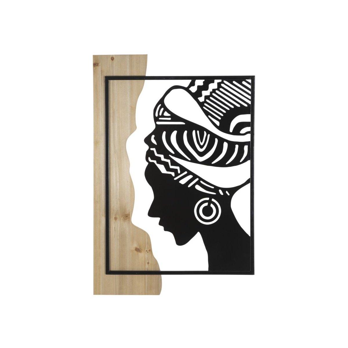 Quadro pannello da muro tribal ferro wood 53 x 2 x 80 cm