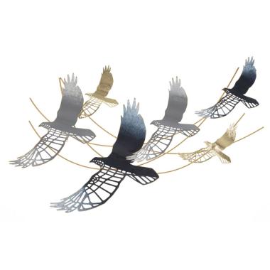 Quadro pannello in ferro bird 90,8 x 6,4 x 50,8 cm