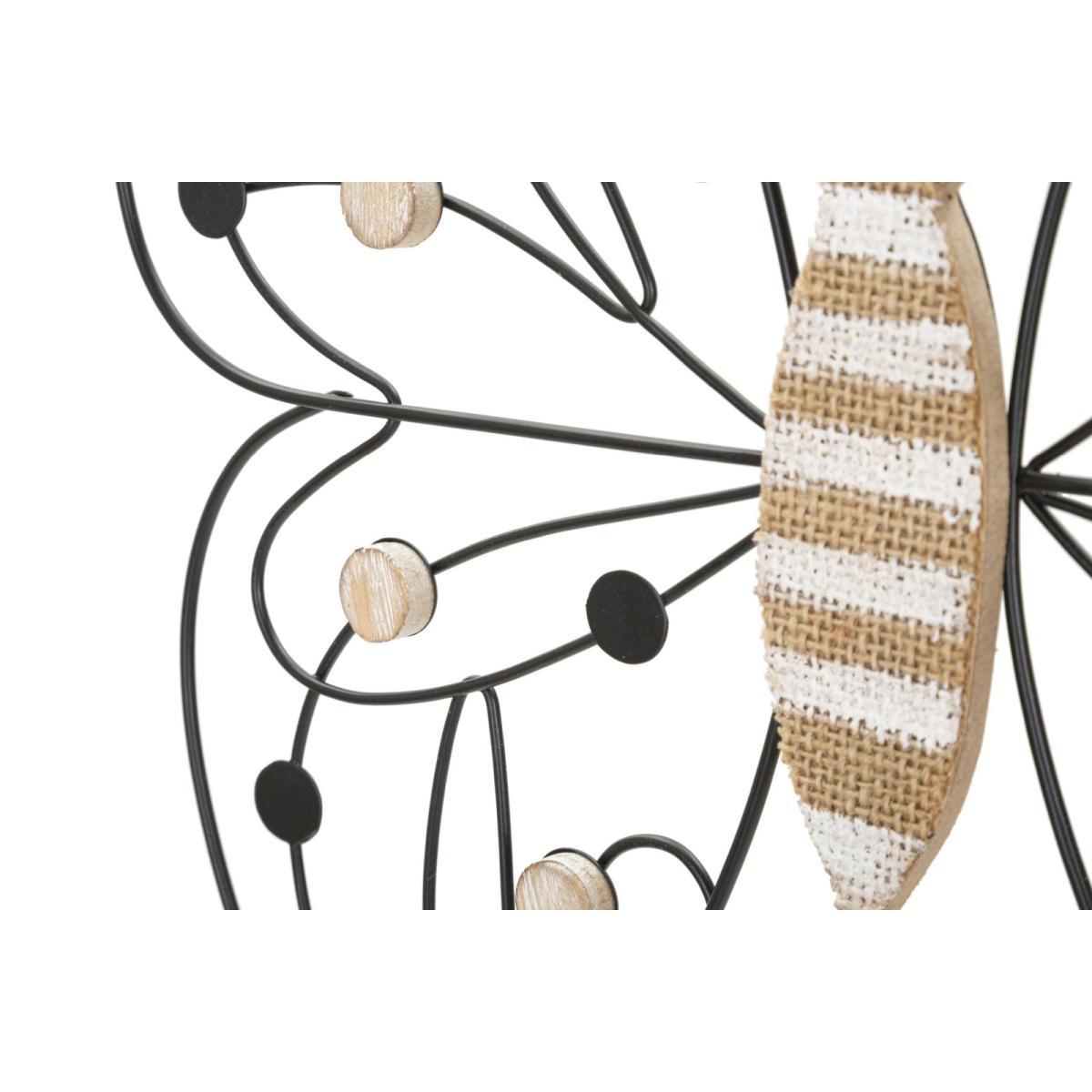 Quadro pannello in ferro legno butterfly 39,5 x 1,5 x 33,5 cm