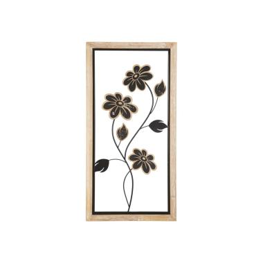Quadro pannello in ferro legno girish mod 30 x 2,5 x 60 cm