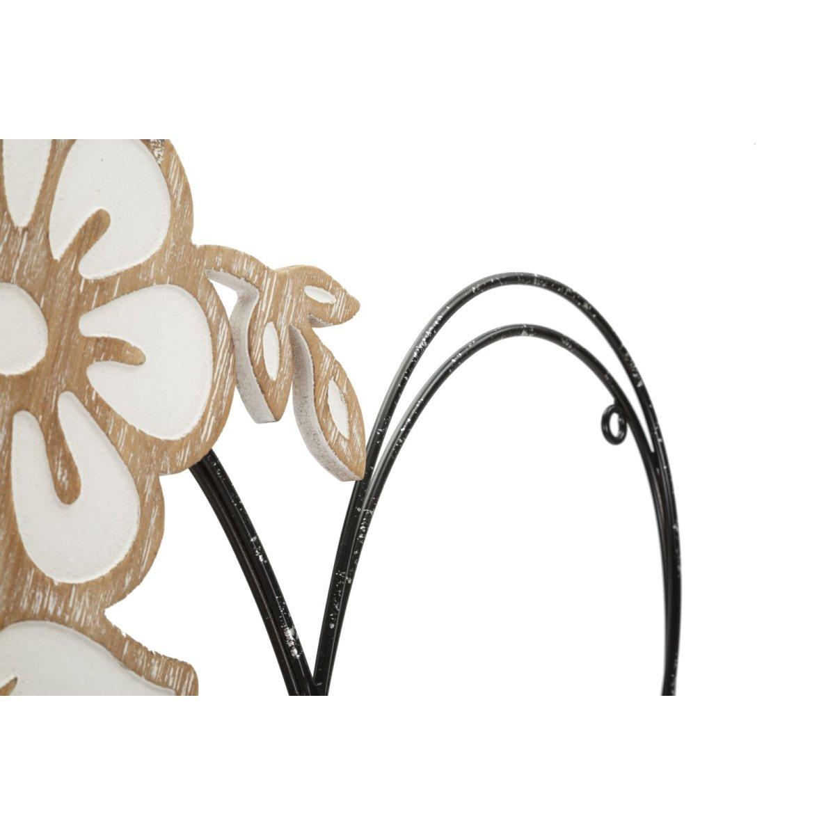 Quadro pannello in ferro legno heart 50 x 2 x 45 cm