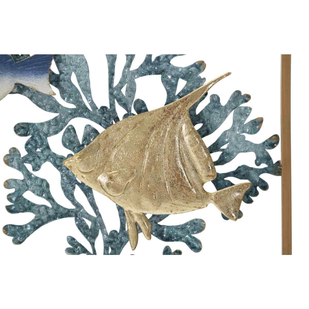 Quadro pannello in ferro fish 50,2 x 3,8 x 50,2 cm