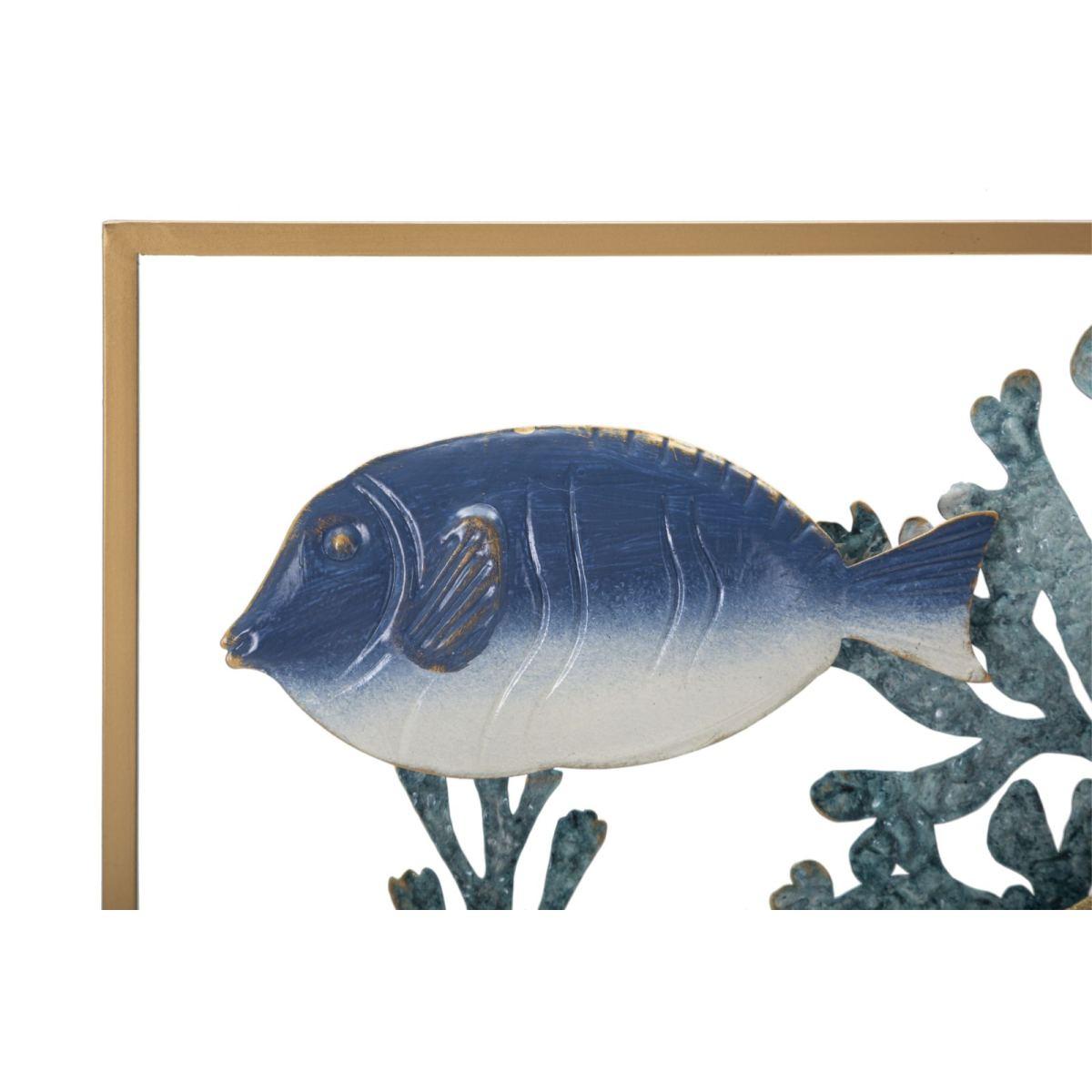 Quadro pannello in ferro fish 50,2 x 3,8 x 50,2 cm