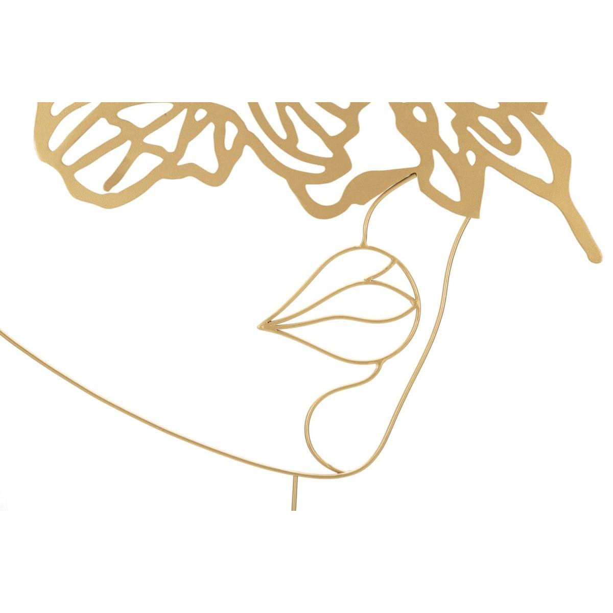 Quadro pannello in ferro gold face 60 x 1 x 80 cm