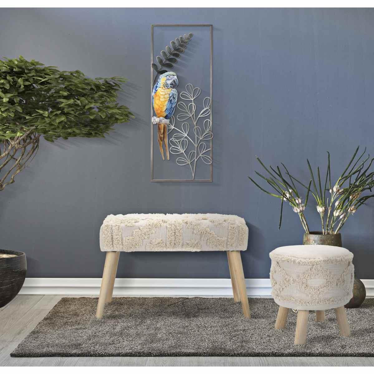 Quadro pannello in ferro parrot 28,6 x 2,5 x 74,3 cm