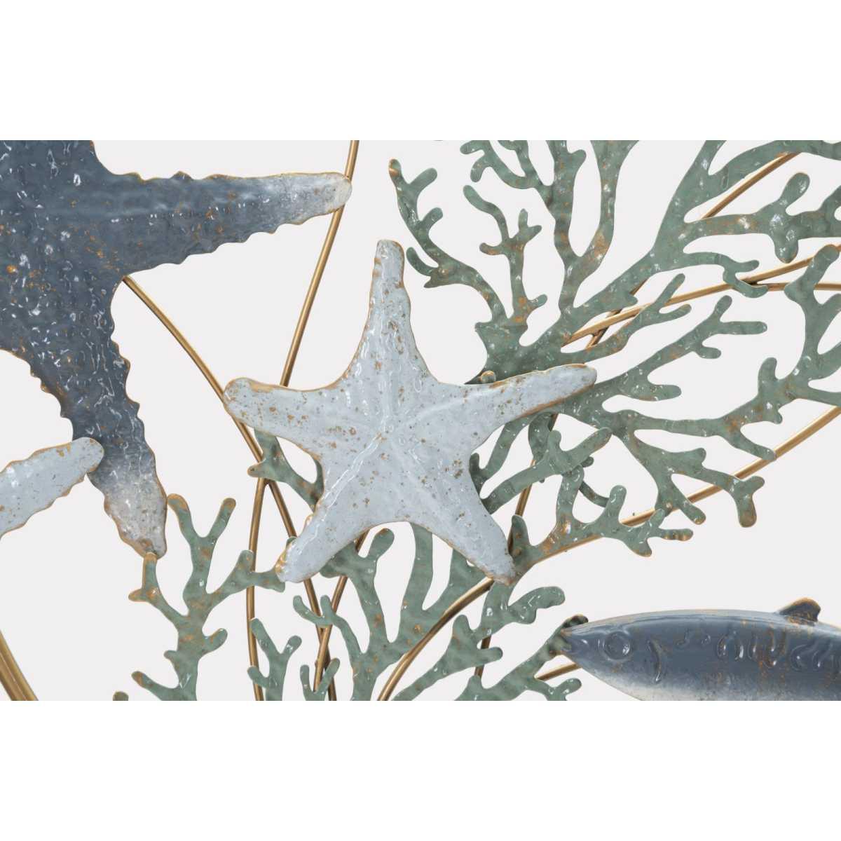 Quadro pannello in ferro stella marina 95,3 x 5 x 53,3 cm