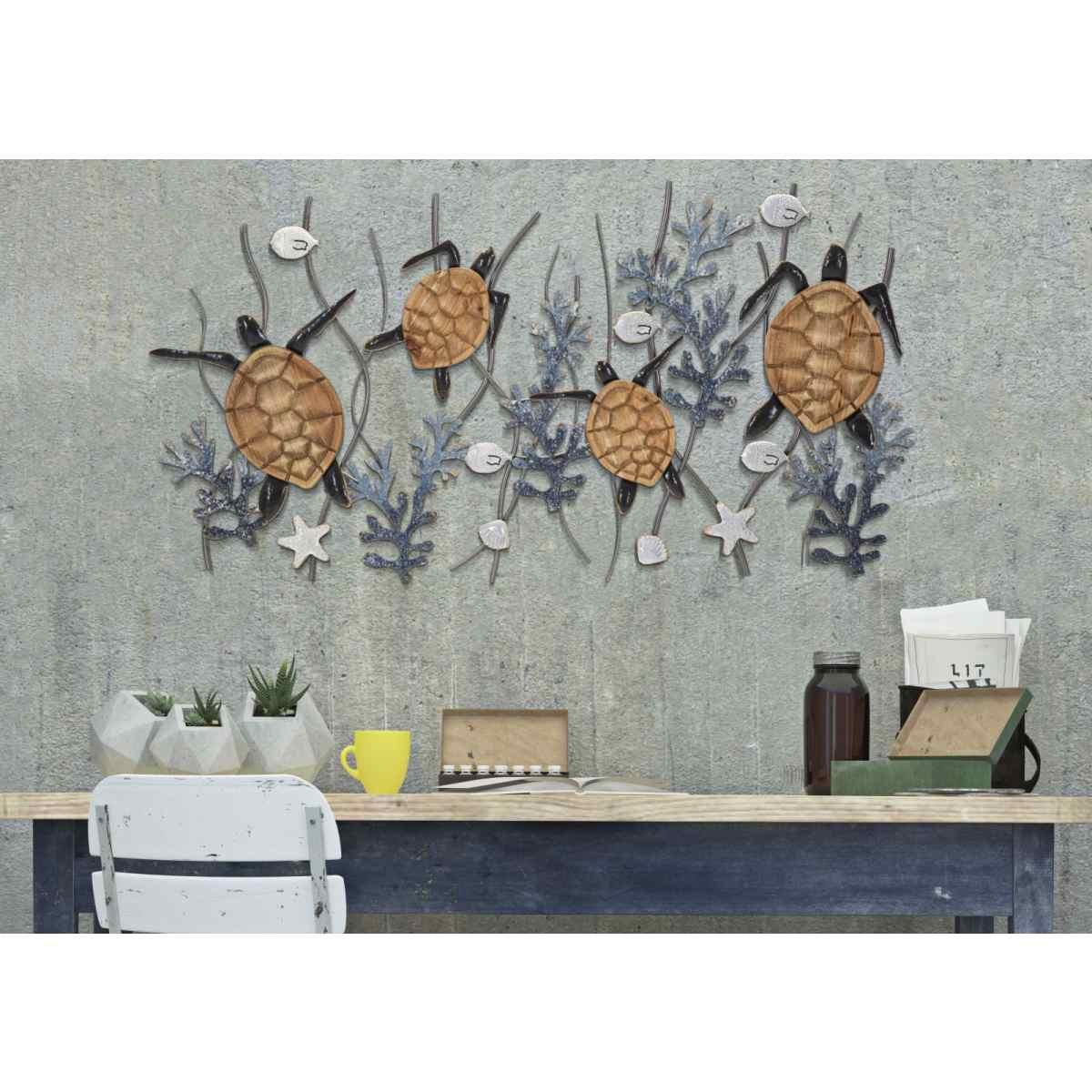 Quadro pannello in ferro turtle 132,7 x 5,7 x 69,9 cm