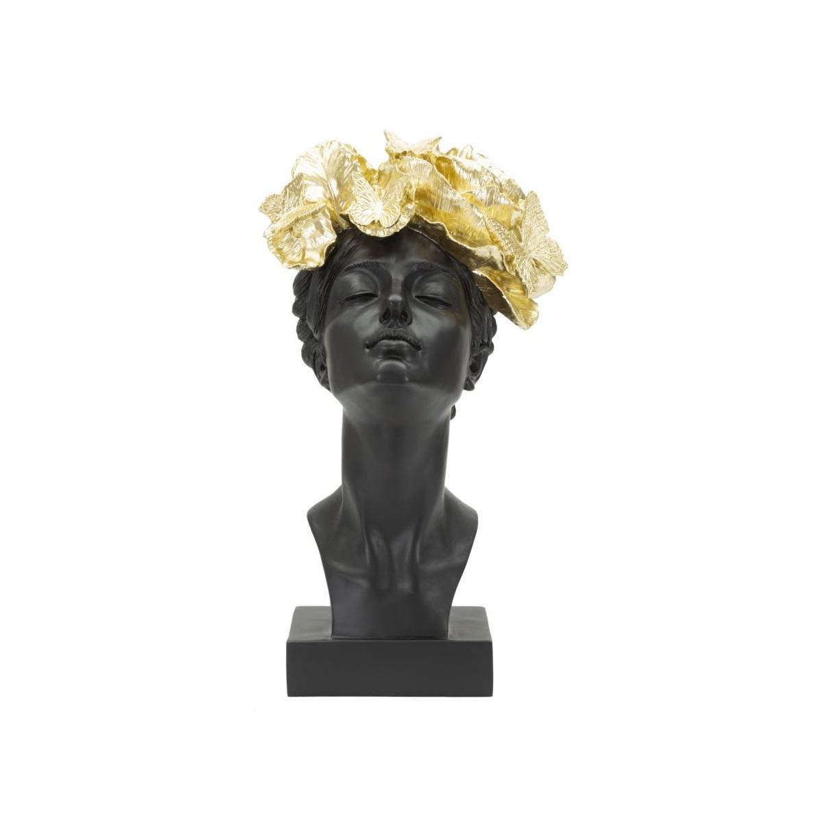 Scultura donna farfalle in testa 21 x 20 x 36,5 cm