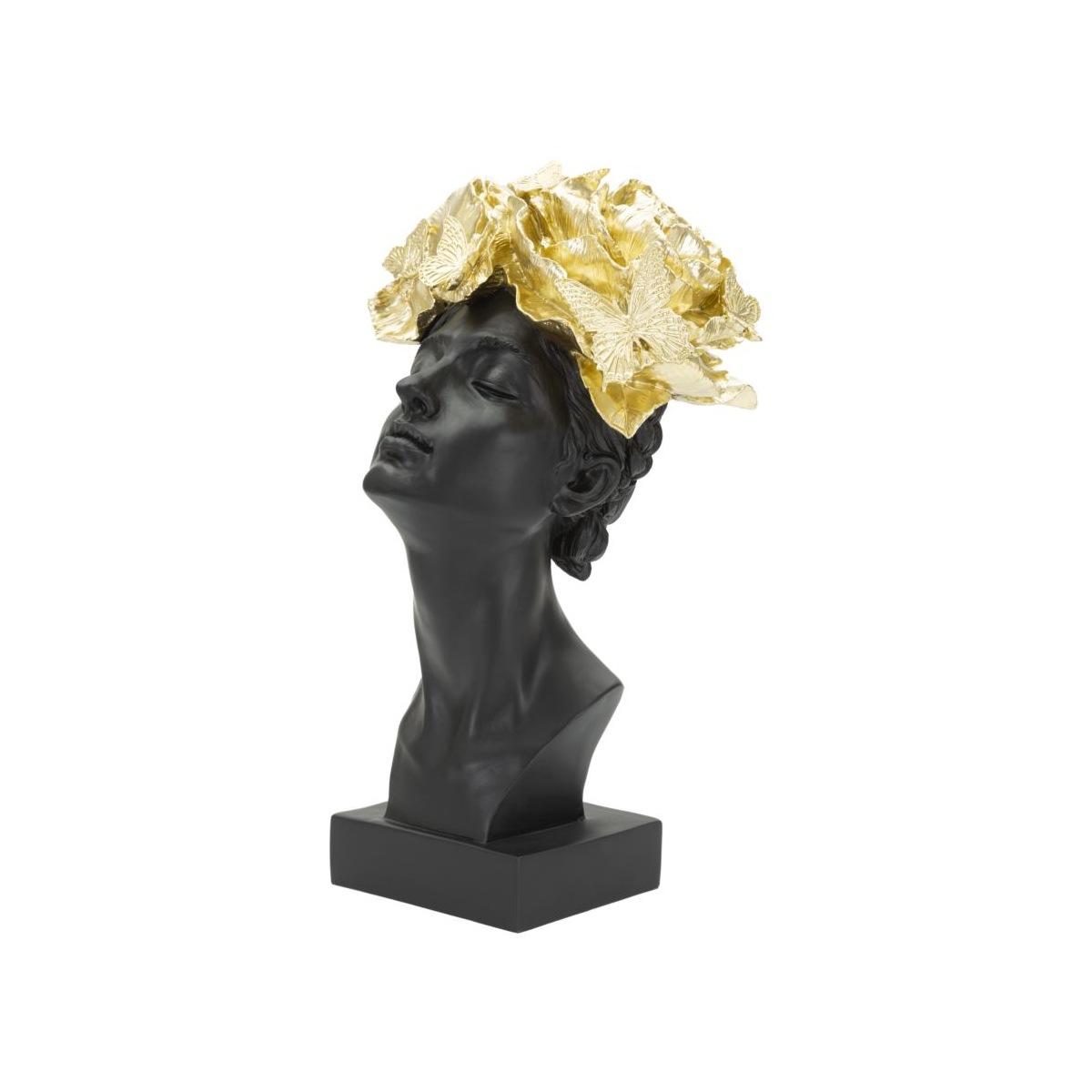 Scultura donna farfalle in testa 21 x 20 x 36,5 cm