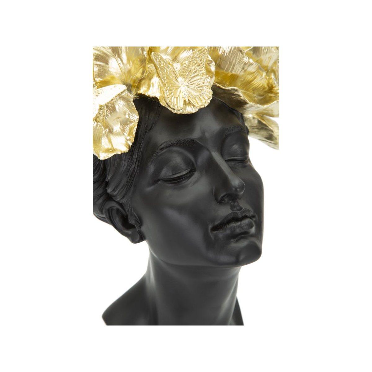 Scultura donna farfalle in testa 21 x 20 x 36,5 cm