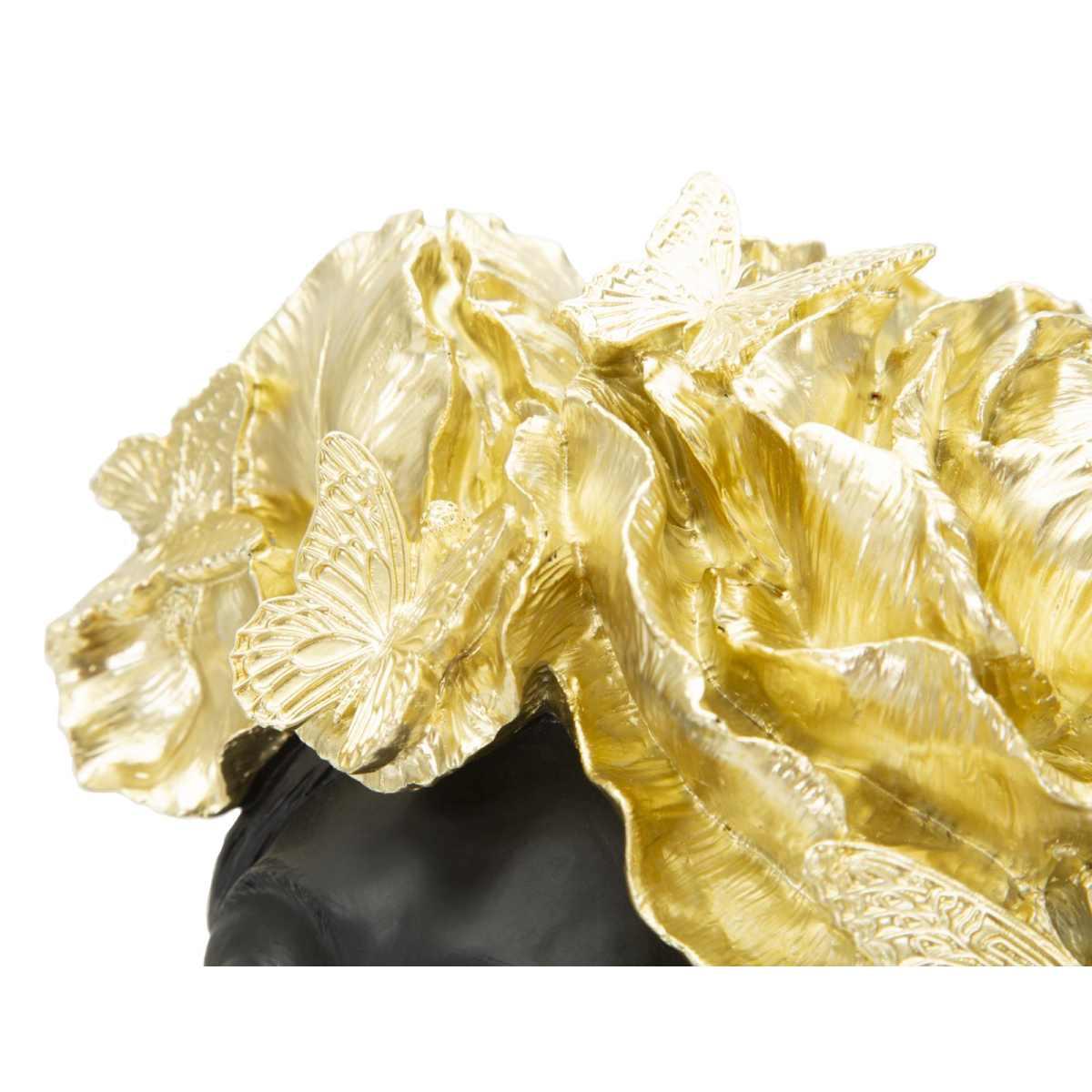 Scultura donna farfalle in testa 21 x 20 x 36,5 cm