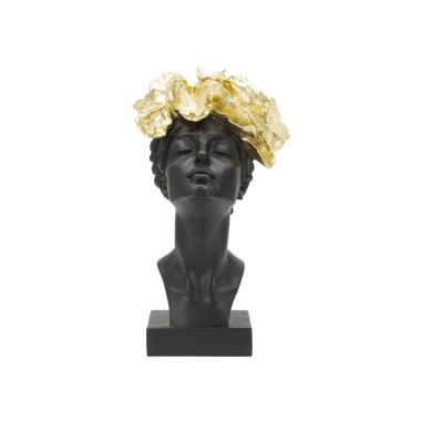 Scultura donna farfalle in testa 21 x 20 x 36,5 cm