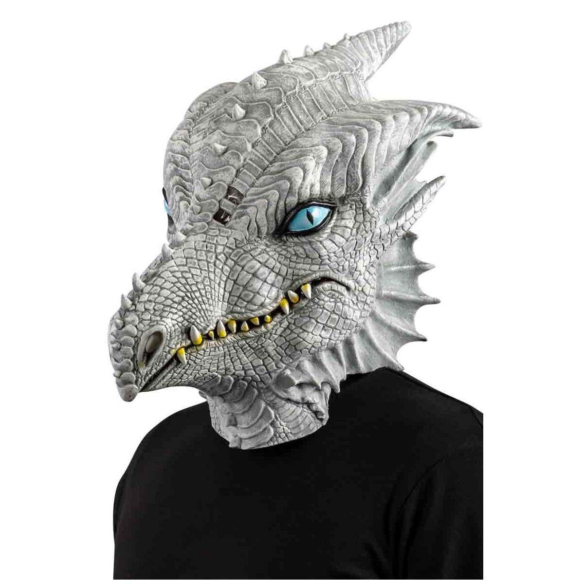 Maschera viso lattice drago bianco