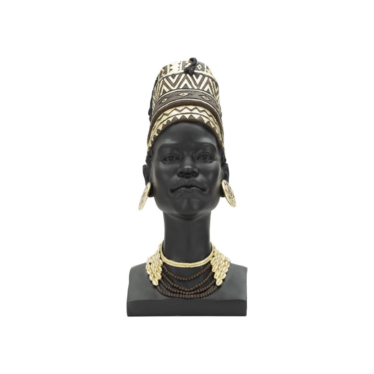 Scultura donna masai turbante 21,5 x 27,5 x 45 cm
