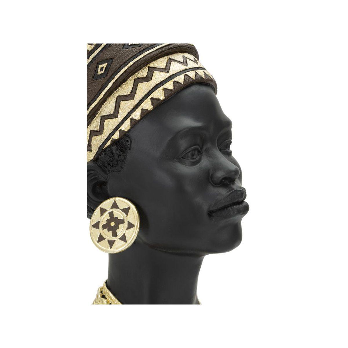 Scultura donna masai turbante 21,5 x 27,5 x 45 cm