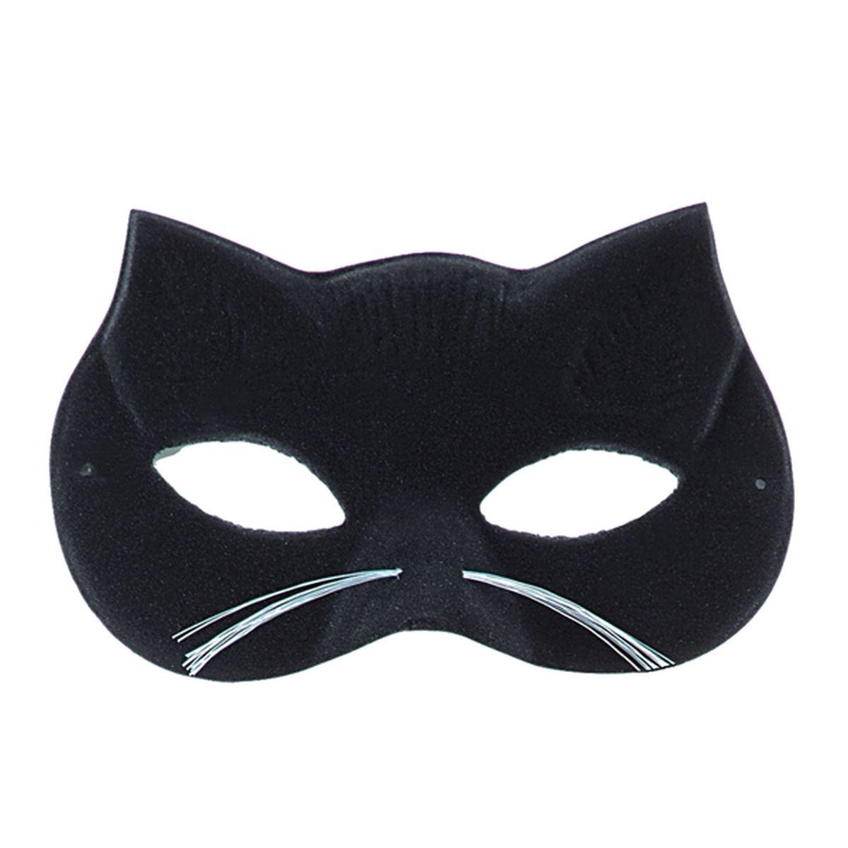 Maschera viso lattice farfalla gatto nero baffi bianchi