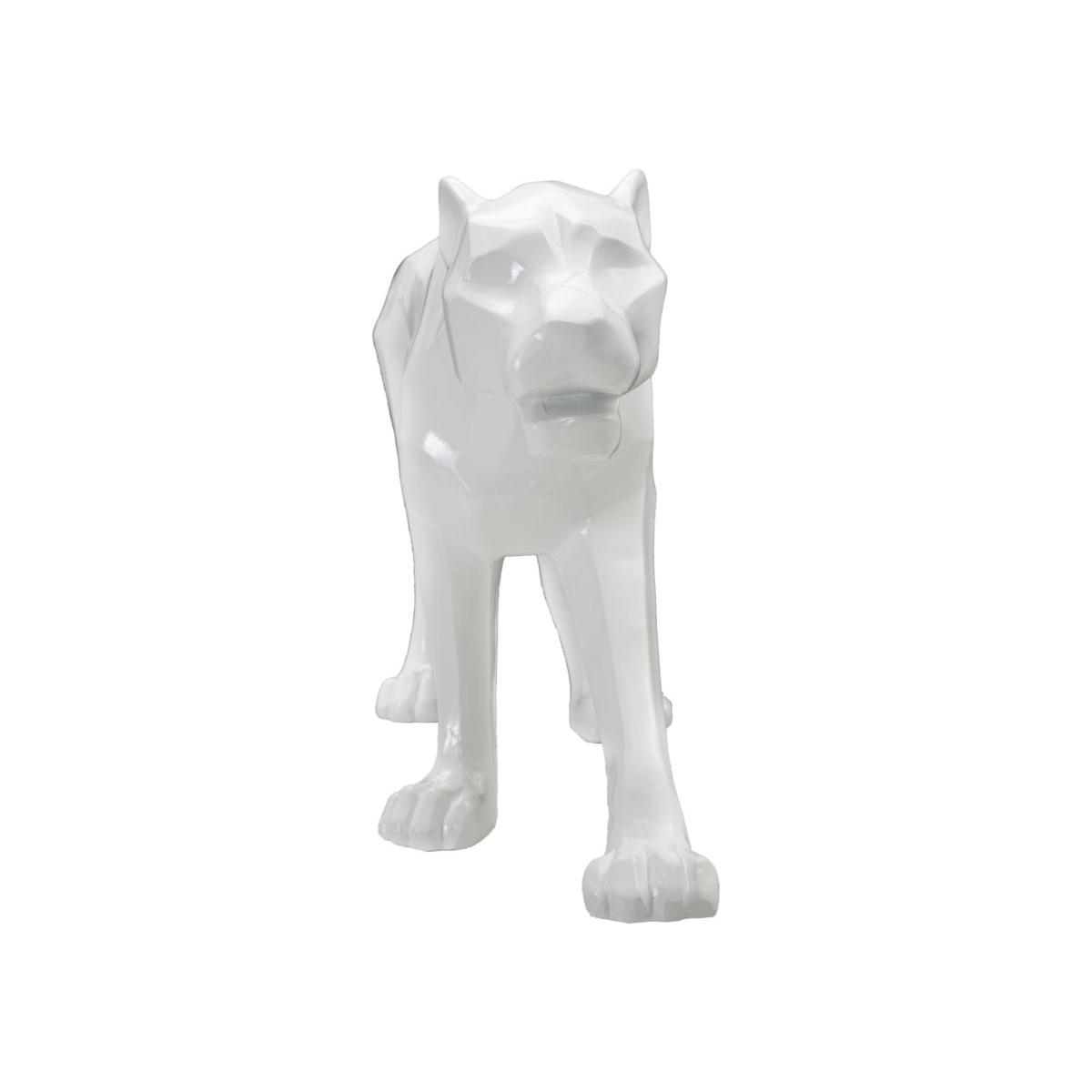 Scultura pantera white 70 x 18 x 32,5 cm