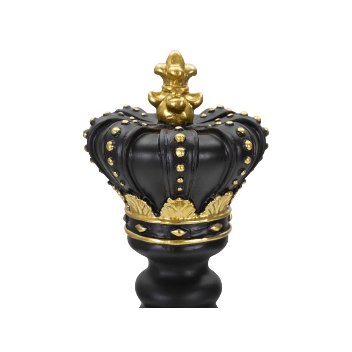 Scultura re nero oro