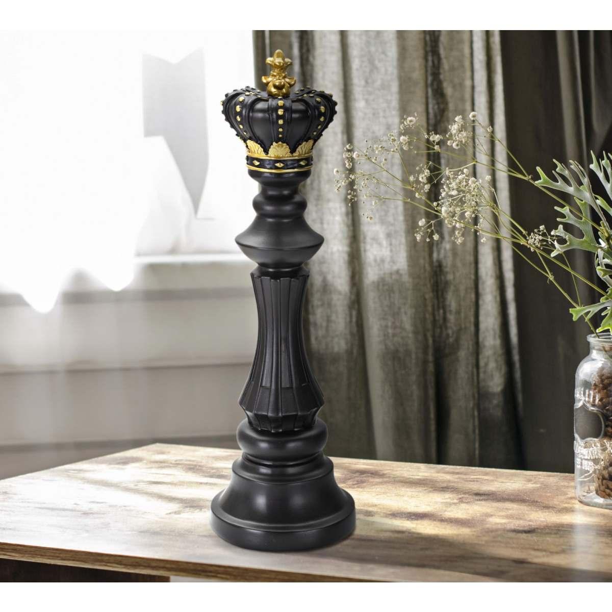 Scultura re nero oro