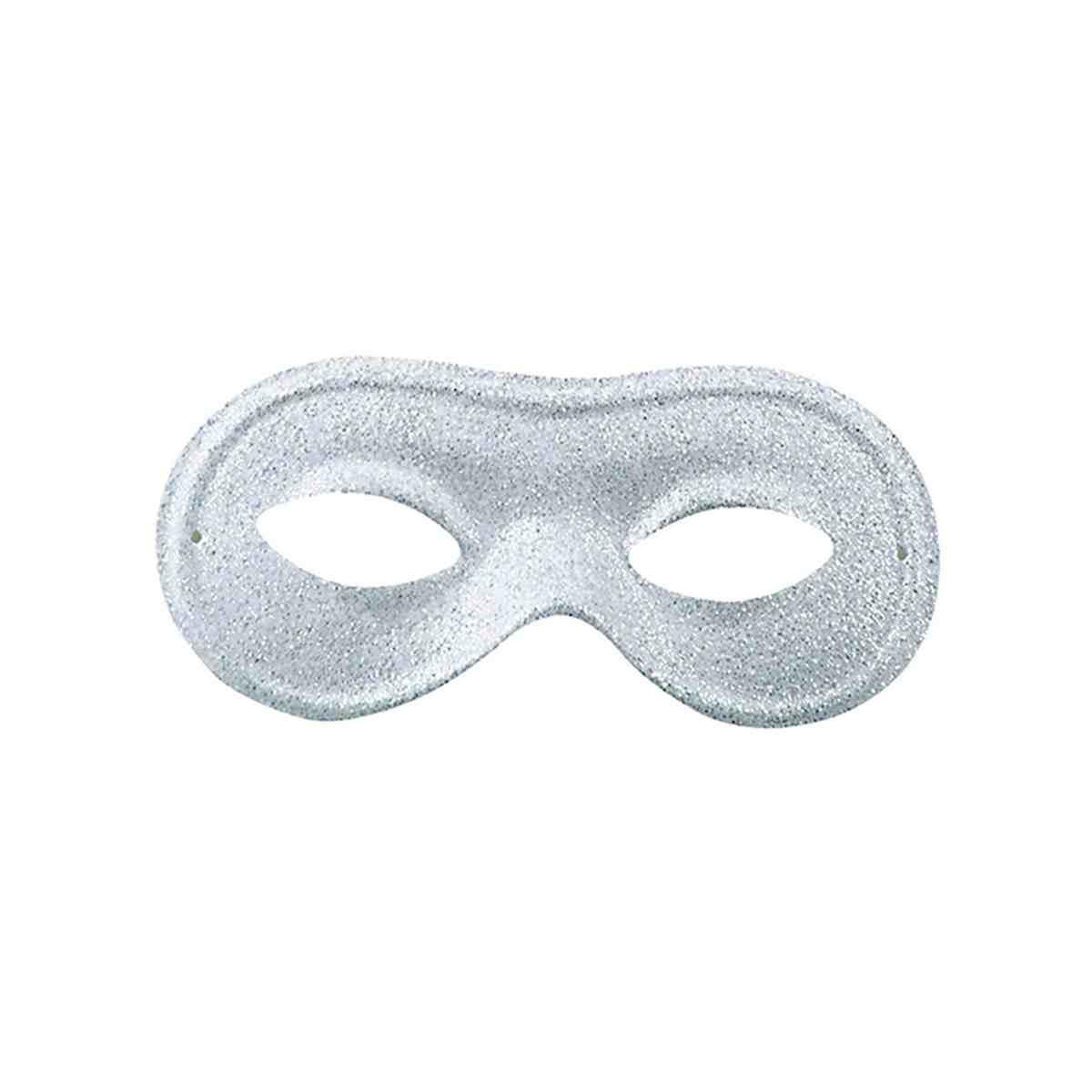 Maschera viso scamosciata brillantini 2 colori