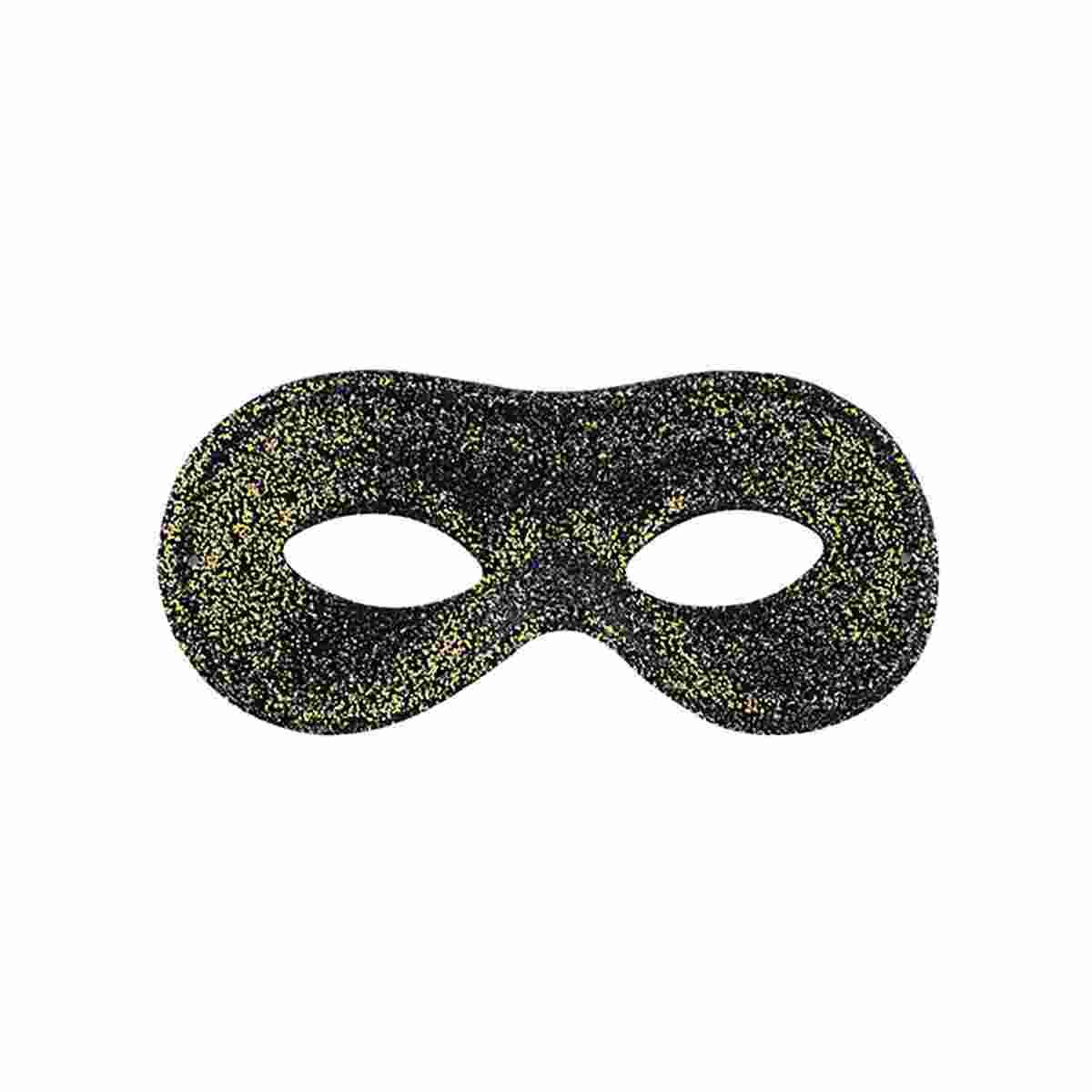 Maschera viso scamosciata brillantini 2 colori