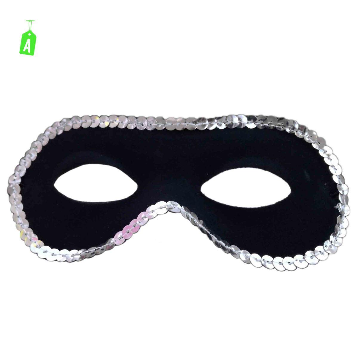Maschera viso farfalla scamosciata paillettes 5 colori