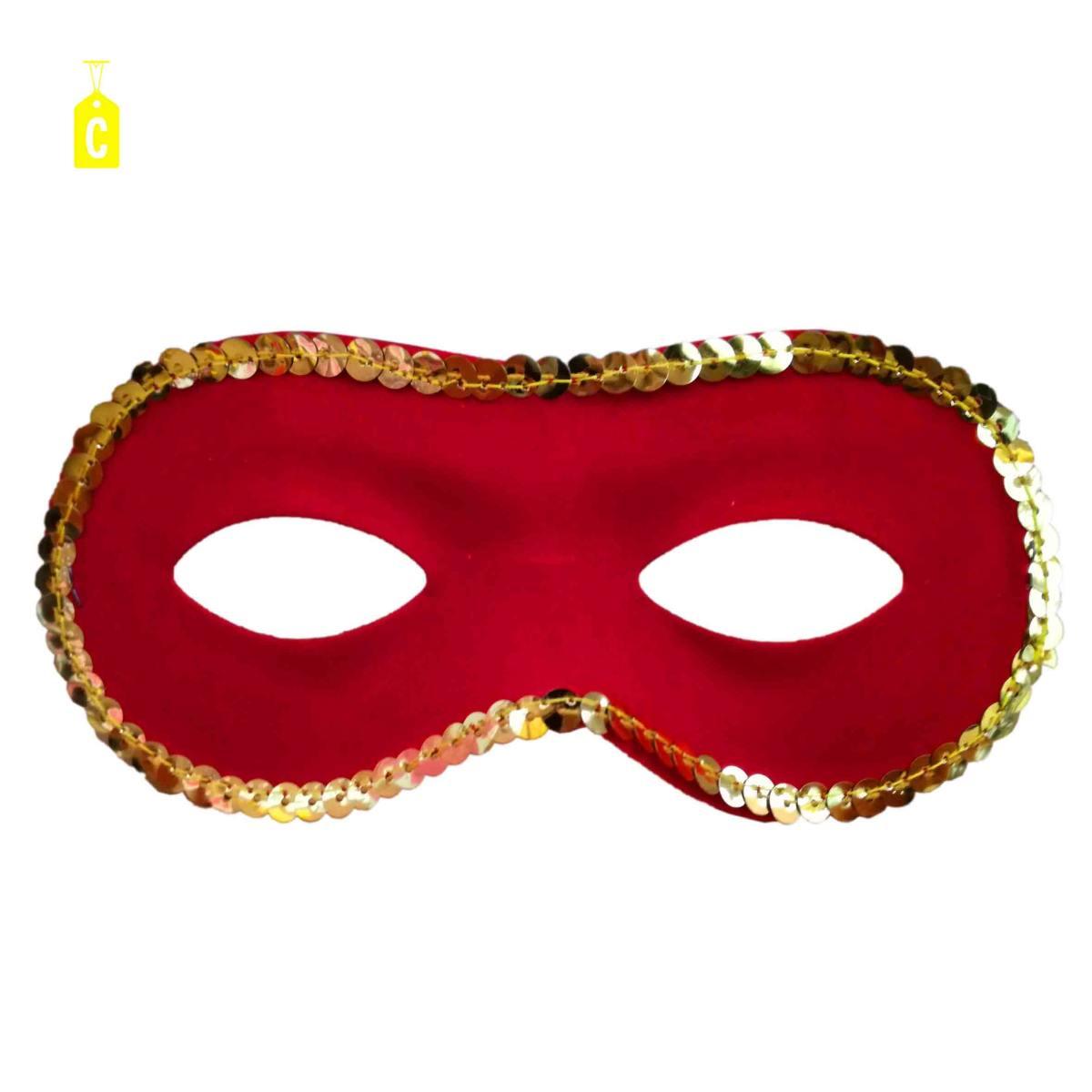 Maschera viso farfalla scamosciata paillettes 5 colori