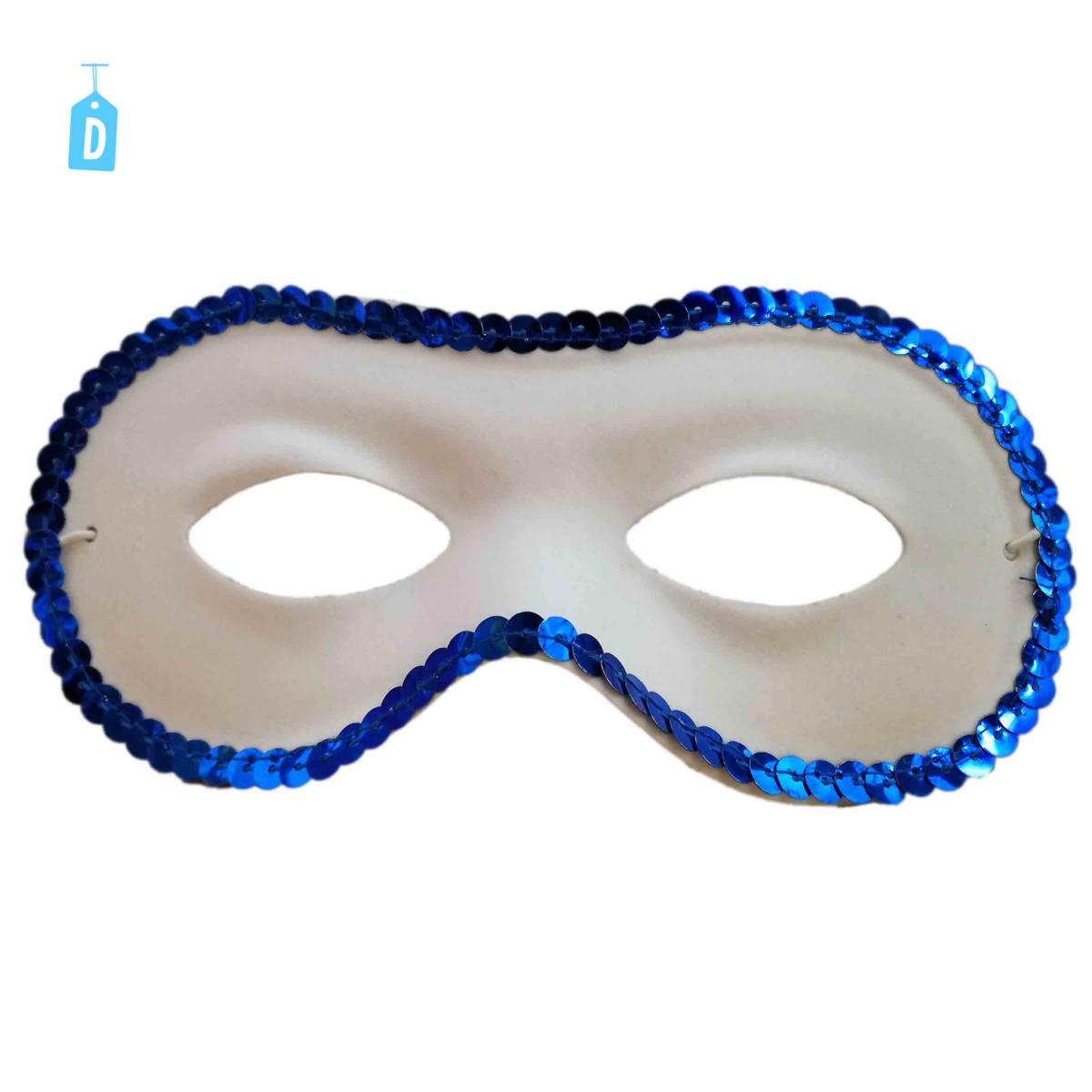 Maschera viso farfalla scamosciata paillettes 5 colori