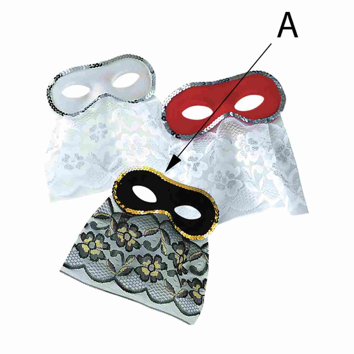 Maschera viso domino tessuto bautta