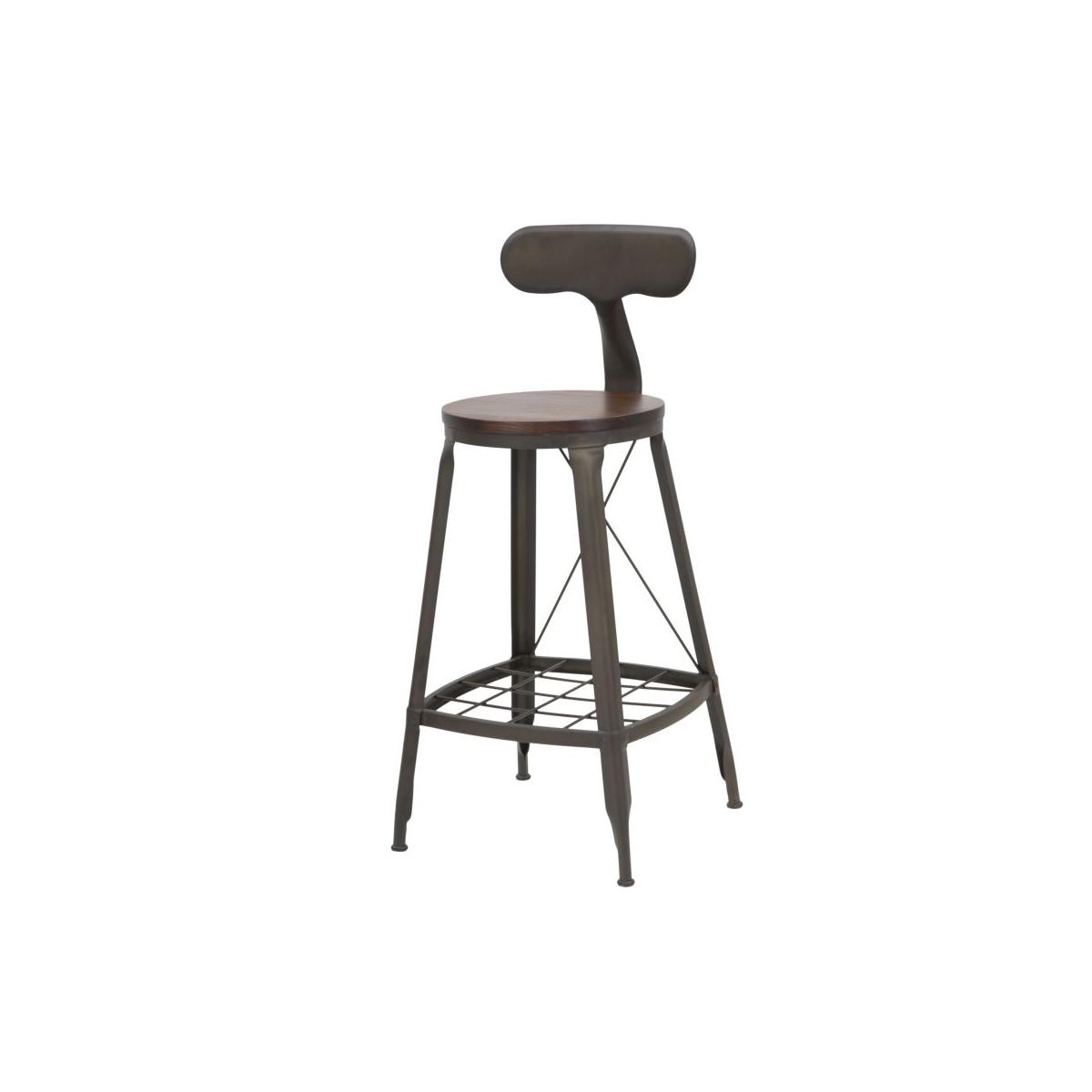 Sgabello bar harlem rod altezza seduta 41 x 44 x 92 cm