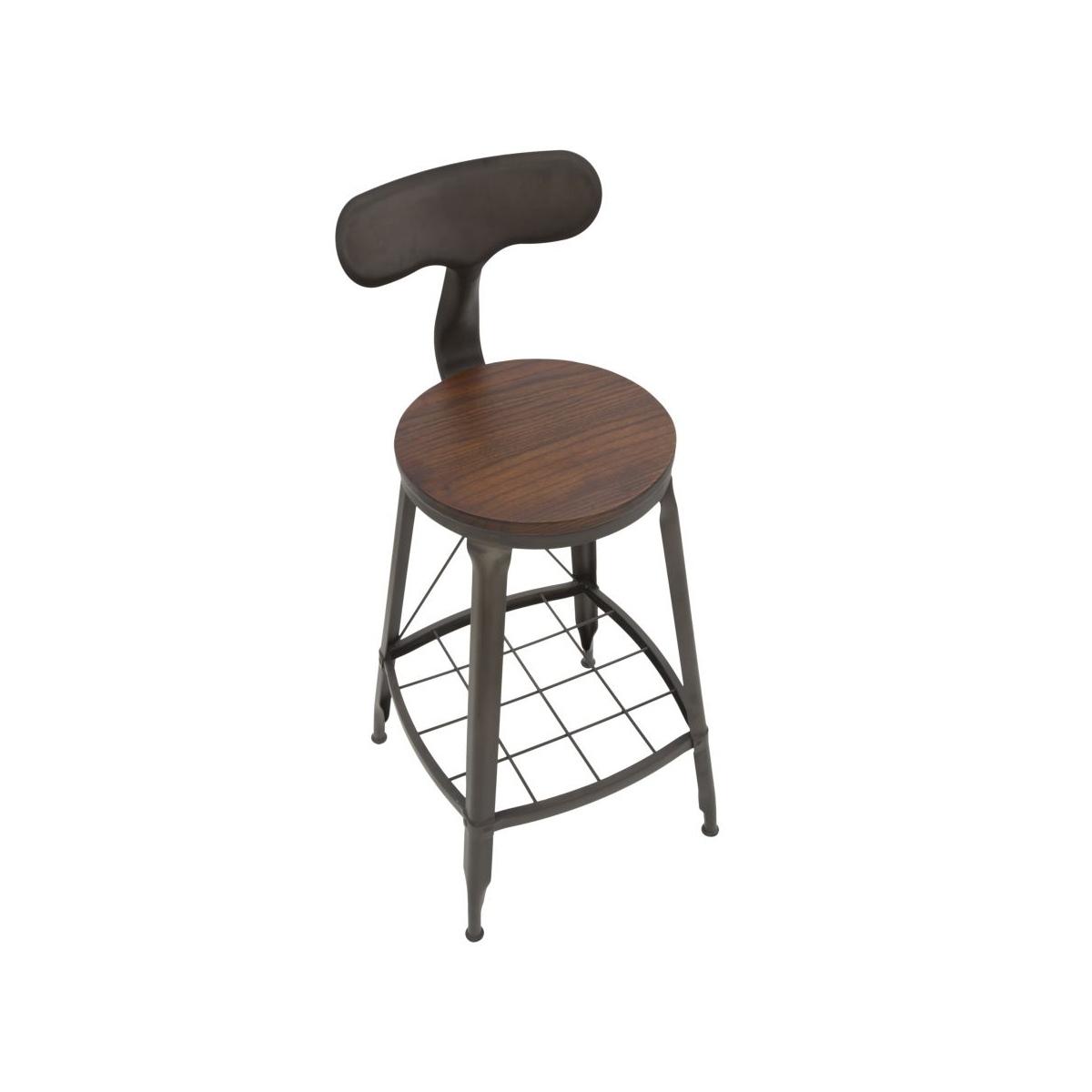 Sgabello bar harlem rod altezza seduta 41 x 44 x 92 cm