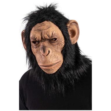 Maschera viso lattice scimmione nero peloso
