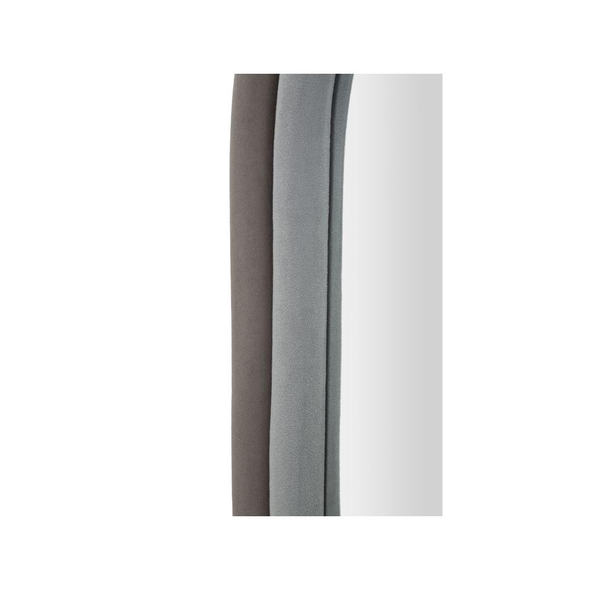 Specchio da muro antony velluto grigio mix 60 x 4 x 90 cm